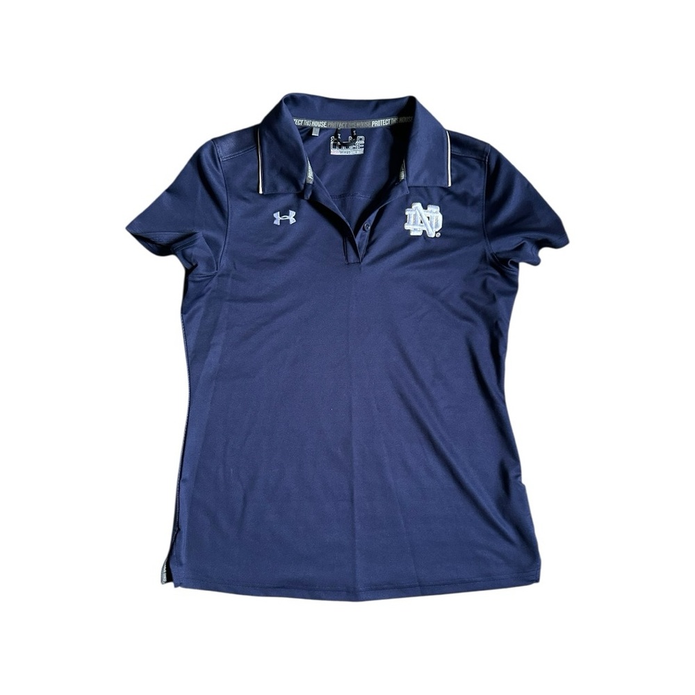 Notre Dame Fighting Irish Under Armour HeatGear Polo Womens Navy Medium